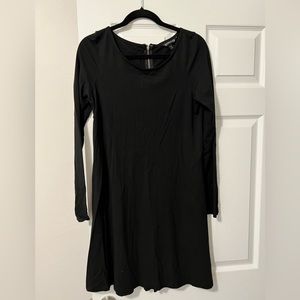 Express long sleeve black cotton dress. Medium.